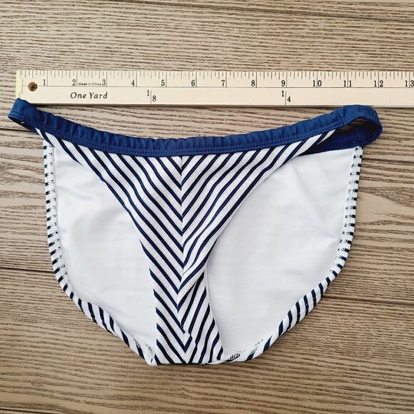 NEW Peixoto Regatta Bikini Swim Bottoms XS Navy Blue‎ White Striped - Picture 6 of 7